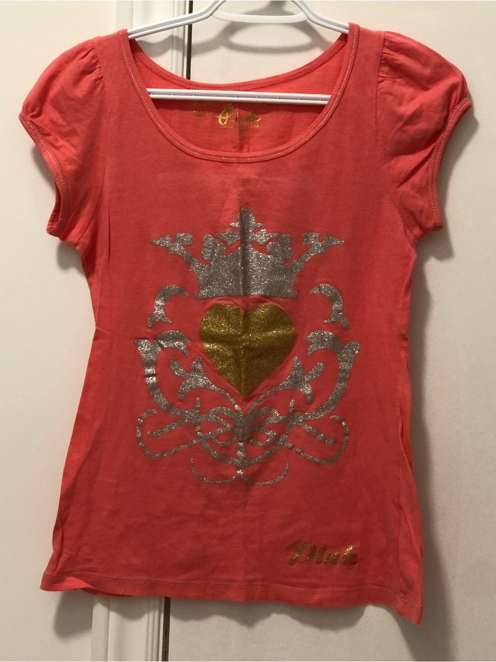 Victoria Secret Pink Cute T- Shirt Wear Cotton Size M Women’s Preowned Comfy